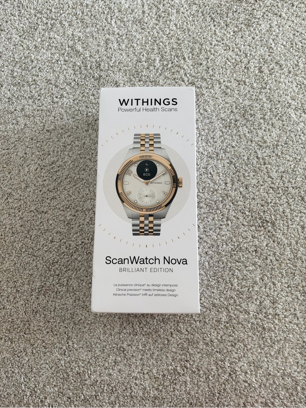 Withings ScanWatch Nova Brilliant Edition - Two-Tone Gold & Silver